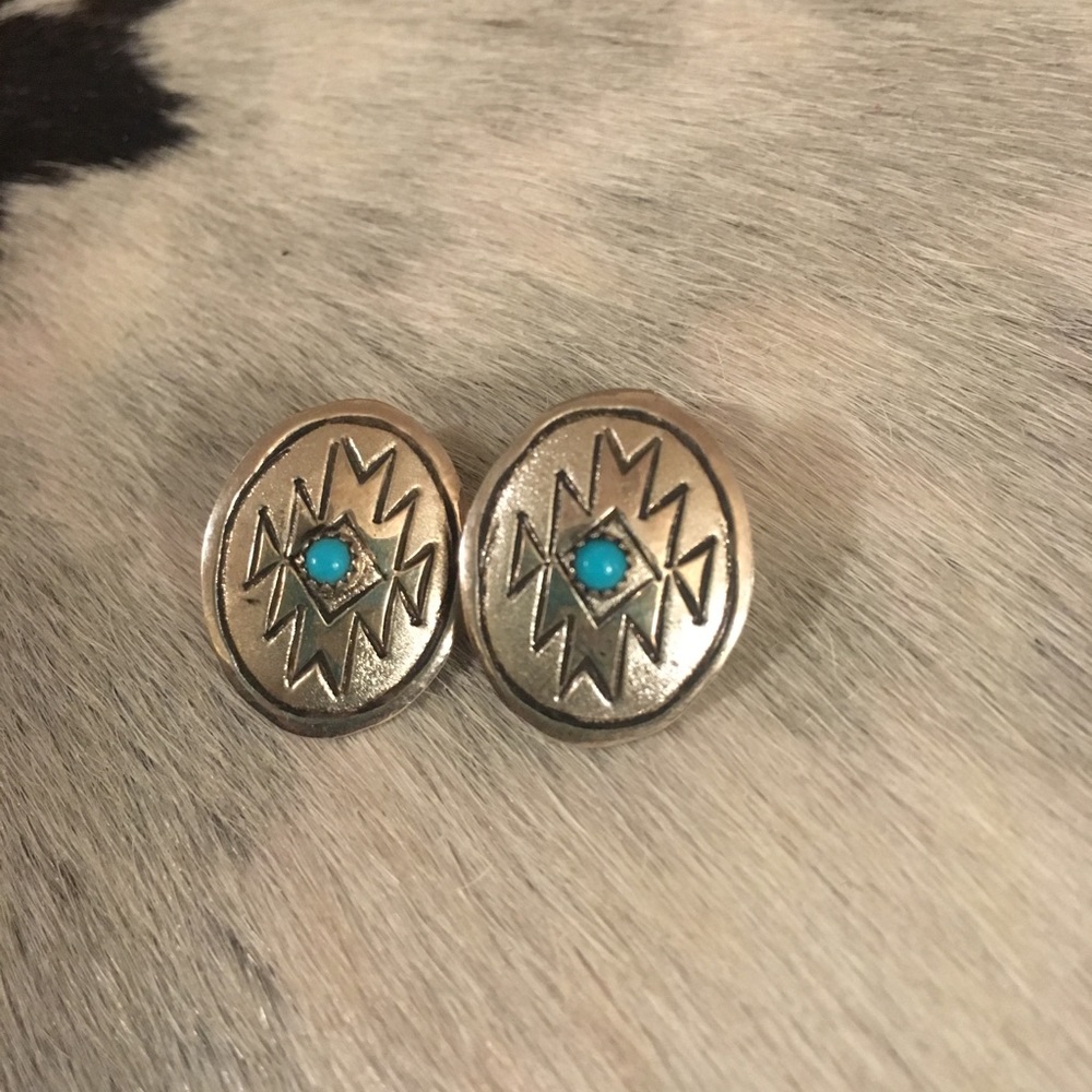 Sterling and turquoise post earrings